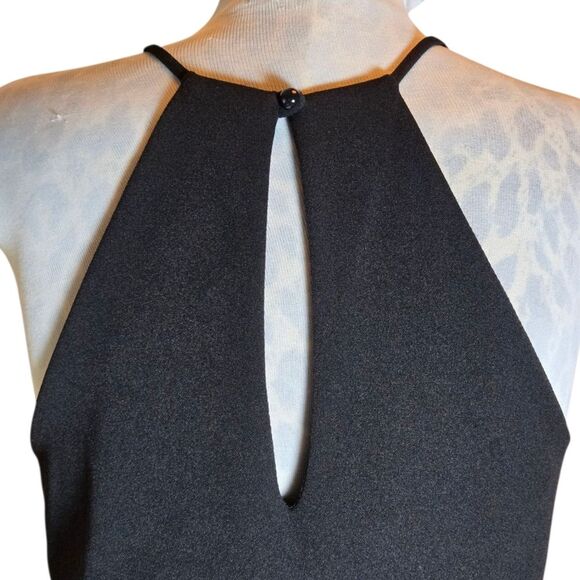 Lulus Aniyah Made in USA Black Side Zip Wide-Leg Halter Top Jumpsuit Size M - Picture 8 of 12